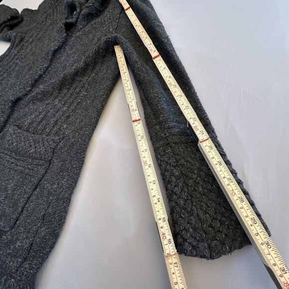 Prana Elsin Cardigan Sweater Womens XS Gray Heavy Duster Cottagecore Boho - Picture 10 of 16